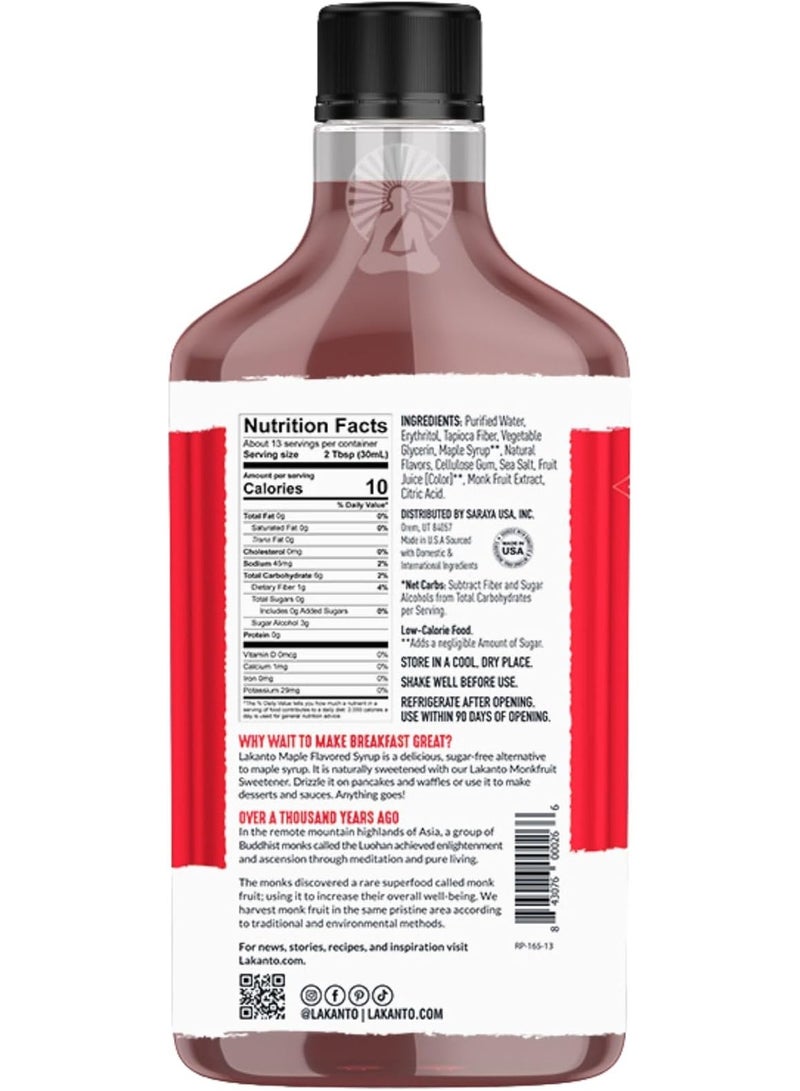 LAKANTO Lacanto Maple Flavored Syrup 13 fl oz (384 ml) - Image 1
